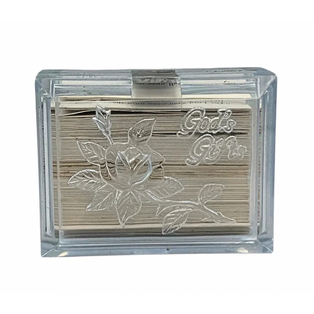 Warner Press God's Gifts Acrylic Box With Inspiring Bible Verses & Prayers